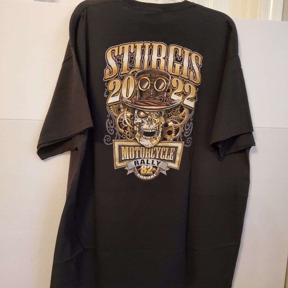2022 Sturgis Motorcycle Rally t shirt short sleeves 100% cotton size 2X. - Picture 5 of 9